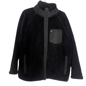 Todd Snyder Black Italian Fleece Sherpa Long Sleeve Full Zip — Size L